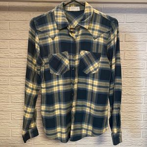 Blue Plaid Button Down Flannel